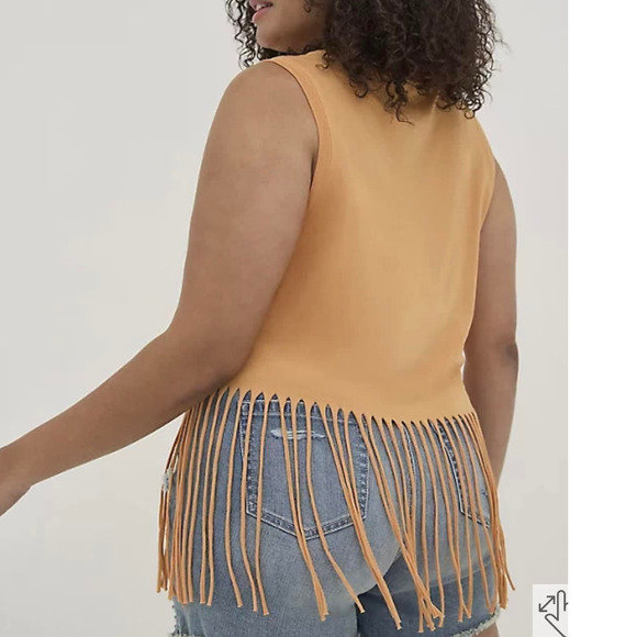 Torrid 2 (2X) Janis Joplin Rock Concert Festival Fairy Fringe Tank Top Boho New - Picture 2 of 2